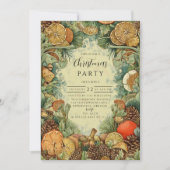 Invitation Noël rustique vintage en forêt (Devant)