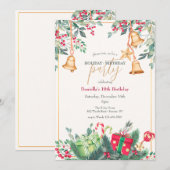 Invitation Noël Saison Anniversaire Fête (Devant / Derrière)