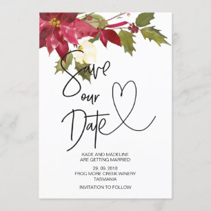 Invitation Noël Sauvegarder Notre Date Mariage D'hiver