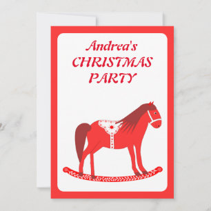 Invitation Noël scandinave Cheval Rocse Custom