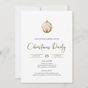 Invitation Noël scandinave vert sauge neutre et cosy