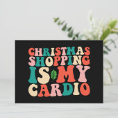 Invitation Noël Shopping C'Est Mon Cardio Holiday (Debout devant)