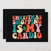 Invitation Noël Shopping C'Est Mon Cardio Holiday (Devant / Derrière)