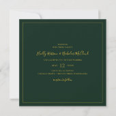 Invitation Noël simple et élégant | Mariage Carré vert (Devant)