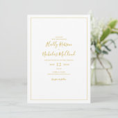 Invitation Noël simple et élégant | Mariage Décontracté blanc (Debout devant)