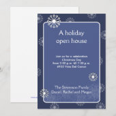 Invitation NOËL Snowflake Holiday Open House Party (Devant / Derrière)