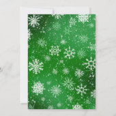 Invitation Noël Snowflakes Green (Dos)