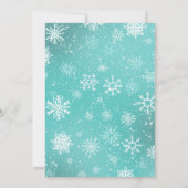 Invitation Noël Snowflakes Turquoise (Dos)