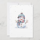 Invitation Noël Snowman Sweet One Holiday 1er Anniversaire (Dos)