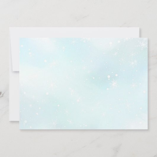 Invitation Noël Snowman Winter Onederland 1er anniversaire (Dos)