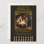 Invitation Noël Soir aux chandelles Service Nativité (Devant)