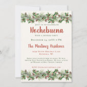 Invitation Noël Soir Botanique Mexicaine Nochebuena (Devant)