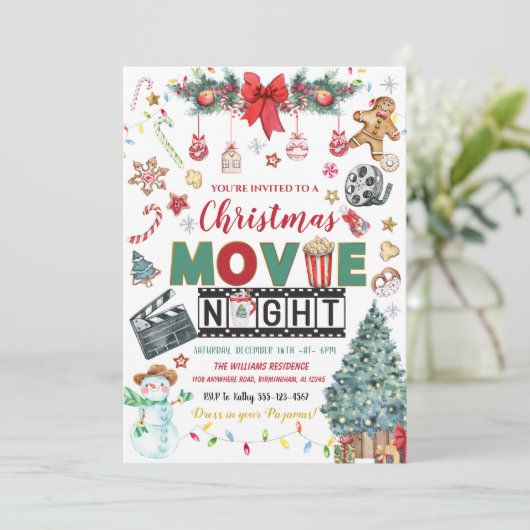 Invitation Noël Soirée de Noël (Debout devant)