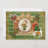 Invitation Noël style scrapbooking vintag (Devant)