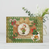 Invitation Noël style scrapbooking vintag (Debout devant)