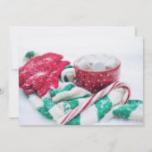 Invitation Noël Sucre de canne de cacao Écarf & Mitts (Dos)