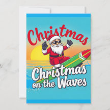 Noël sur les vagues design Santa