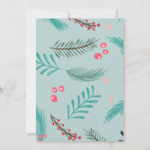 Invitation Noël surdimensionné de vert de gui de branches (Dos)