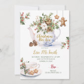 Invitation Noël Tea Party Fête des mariées de cookies (Devant)