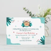 Invitation Noël Teddy Bear fête d'anniversaire (Debout devant)