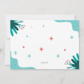 Invitation Noël Teddy Bear fête d'anniversaire (Dos)