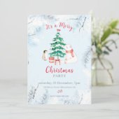 Invitation Noël tout blanc (Debout devant)