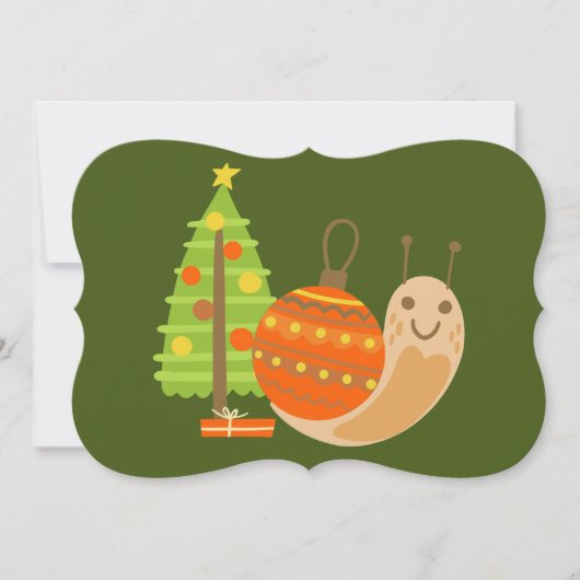 Invitation Noël tropical july escargot été xmas (Devant)