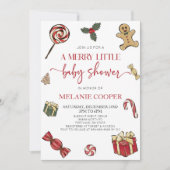 Invitation Noël Un joyeux petit Baby shower (Devant)
