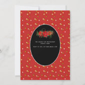 Invitation Noël Unicorne Face Party Red Gold Fun moderne (Dos)