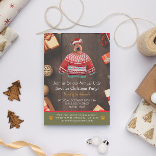 Invitation Noël Vacances Airedale Chien Sweater Sale Fête