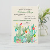 Invitation Noël Vacances Cactus Désert Sud-Ouest (Debout devant)