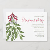 Invitation Noël Vacances Mistletoe Botanique Verdure (Devant)