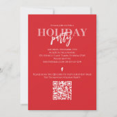 Invitation Noël Vacances Russe Buffalo Plaid QR Code (Devant)