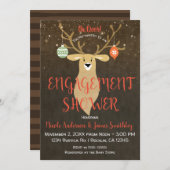 Invitation Noël Vacances Rustique Cerf Fiançailles Douche (Devant / Derrière)