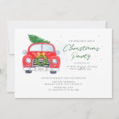 Invitation Noël Vacances Script Fête de famille (Devant)