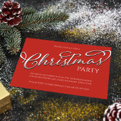 Invitation Noël Vacances Simple Red Winter Festive Plaid