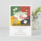 Invitation Noël Vacances Vegas Casino Poker Soirée (Debout devant)