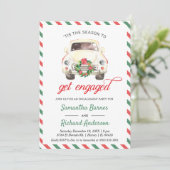 Invitation Noël Vacances Voiture Voyage Fiançailles Mariage (Debout devant)