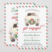 Invitation Noël Vacances Voiture Voyage Fiançailles Mariage (Devant / Derrière)