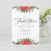 Invitation Noël Verdure Élégante Fête des mariées de vacances (Debout devant)