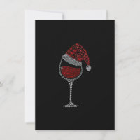 Noël Verre Rouge Vin Funky Noël Chapeau Noël Noël