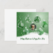 Invitation Noël vert (Devant / Derrière)