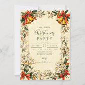 Invitation Noël vert classique (Devant)