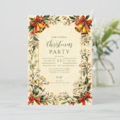 Invitation Noël vert classique (Debout devant)