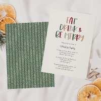 Noël Vert Coloré Mange Boire Et Soyez Joyeux