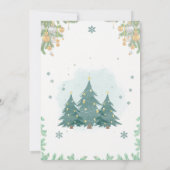 Invitation Noël vert doré (Dos)