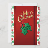 Invitation Noël vert rouge (Dos)