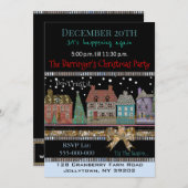 Invitation Noël Village Fête Noël (Devant / Derrière)