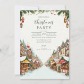 Invitation Noël Villageois Traditionnel (Devant)