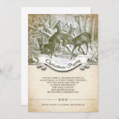 Invitation Noël vintage (Devant / Derrière)